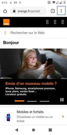 Étape 2 : Cliquez sur l'icône Options.