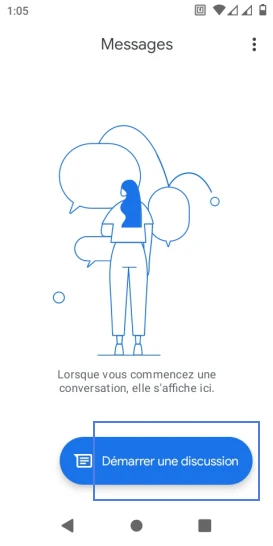 Étape 2 : Cliquez sur Démarrer une discussion.