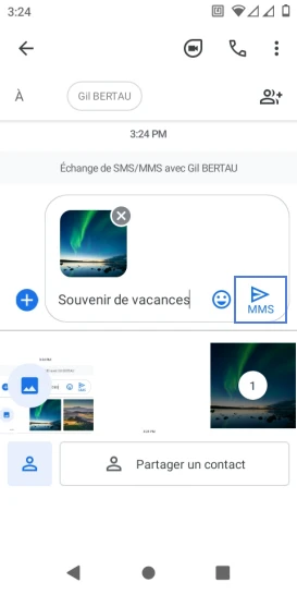 Étape 6 : Faites un appui long sur Envoyer.
