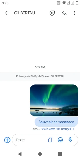 Étape 9 : Le MMS est envoyé.