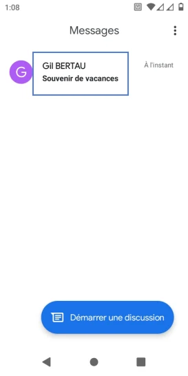 Étape 4 : Faites un appui long sur le message à supprimer.