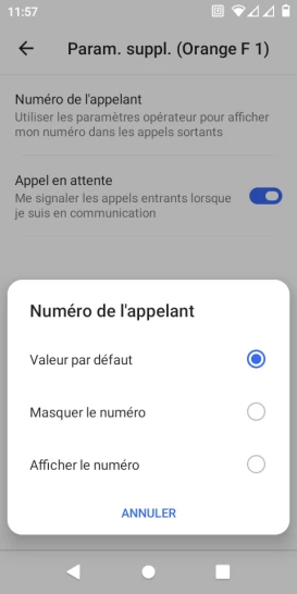 Étape 8 : La demande est prise en compte immédiatement.
la manipulation sera la même sur l'autre carte SIM.