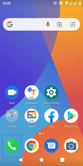Étape 1 : Cliquez sur l'icône Téléphone.