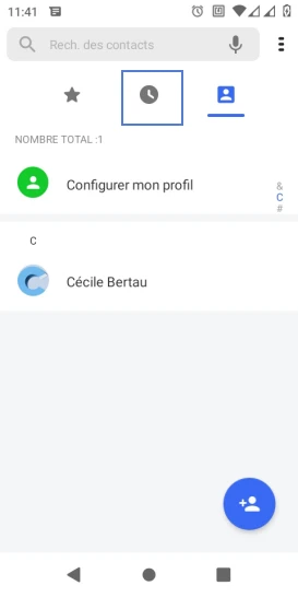 Étape 2 : Accédez au journal d'appel.