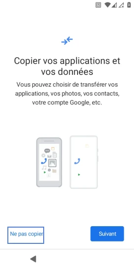 Étape 8 : Sélectionnez Ne pas copier.