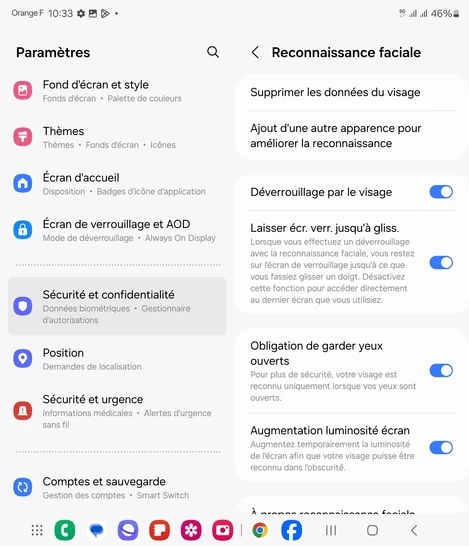 Étape 9 : Le visage est enregistré et le déverrouillage par reconnaissance faciale et activéVous pouvez revenir sur l'écran d'accueil.Nous sommes là pour vous assurer une expérience sécurisée et fluide avec votre mobile.