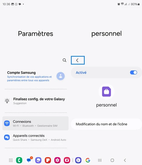 Étape 10 : Sélectionnez l'une des têtes fléchées pour revenir sur Gestionnaire SIM.Chez Orange, nous sommes là pour vous aider à tirer le meilleur parti de votre smartphone.