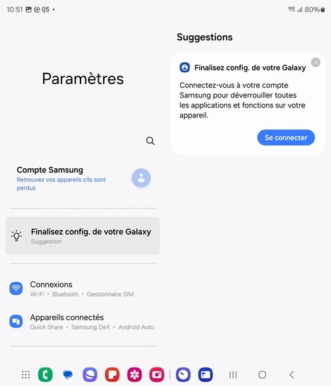 Étape 3 : Balayez plusieurs fois vers le haut, la partie gauche de l'écran.