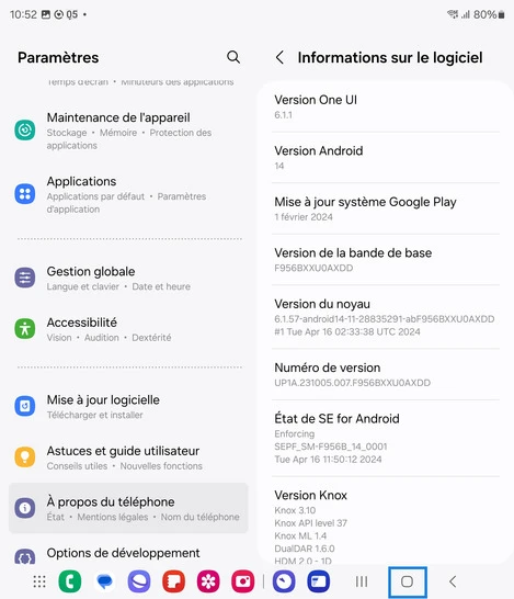 Étape 6 : Après consultation des infos relatives au logiciel (y compris la version d'Android.), sélectionnez la touche virtuelle correspondant à l'accueil.Nous sommes là pour vous aider à maintenir votre téléphone à jour et à optimiser son utilisation.
