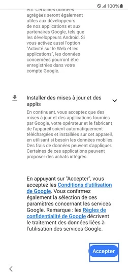 Étape 8 : Validez Accepter.