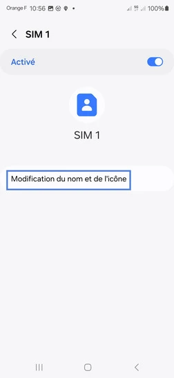 Étape 6 : Sélectionnez Modification du nom et de l'icône.