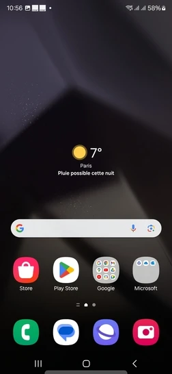 Étape 1 : Balayez l'écran de bas en haut pour accéder aux applications.
