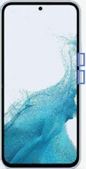 Étape 1 : Depuis n'importe quel écran du mobile, faites un appui long et simultané sur la touche Marche/Arrêt et Volume moins.
