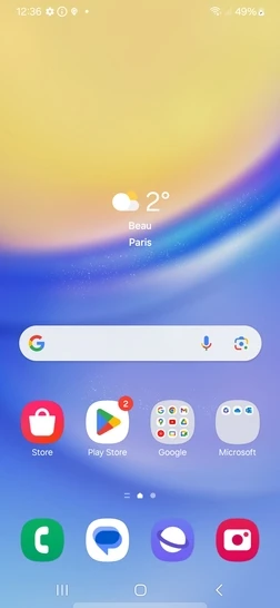 Étape 1 : Balayez l'écran vers le haut pour accéder aux applications.
