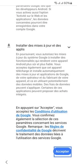 Étape 12 : Validez avec Accepter.