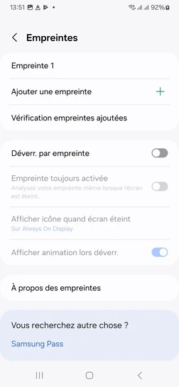 Étape 7 : Une fois cette action effectuée, le déverrouillage par empreinte digitale sera désactivé, mais vous pourrez toujours accéder à votre téléphone en utilisant votre code PIN.Nous vous remercions de faire confiance à Orange pour sécuriser l'accès à votre appareil.