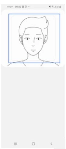 Étape 11 : Maintenez votre visage au centre du cercle pour vous (image ci-contre pour les besoins d'illustration).Lorsque les 100% sont atteints, votre visage est enregistré.