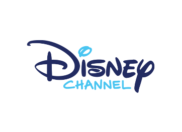 Logo de Disney Channel avec le mot "Disney" en bleu et "CHANNEL" en bleu clair sur fond blanc