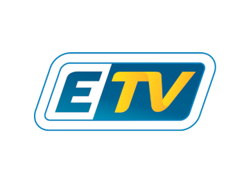 Logo de ETV avec un fond bleu et le texte "E" en blanc et "TV" en jaune.