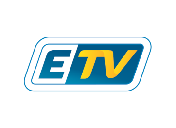 Logo de ETV avec un fond bleu et le texte "E" en blanc et "TV" en jaune.