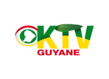 Logo de KTV Guyane avec des couleurs vives et une silhouette de la Guyane.