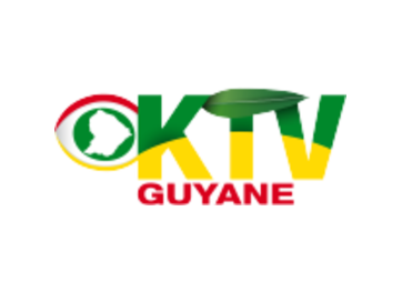 Logo de KTV Guyane avec des couleurs vives et une silhouette de la Guyane.