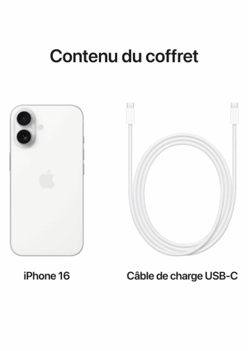 Visuel iPhone 16 de dos avec câble