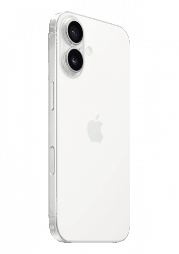 Visuel iPhone 16 Blanc 3/4 dos