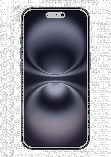 Visuel iPhone 16 Noir de face