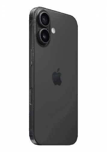 Visuel iPhone 16 Noir 3/4 dos