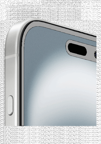 Visuel iPhone 16 Plus Blanc zoom face