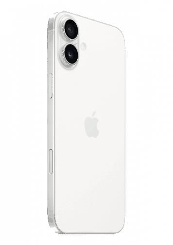 Visuel iPhone 16 Plus Blanc 3/4 dos