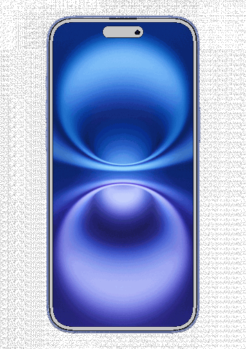 Visuel iPhone 16 Plus Outremer de face