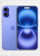 Visuel iPhone 16 Plus Outremer de face et de dos