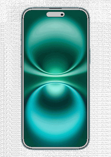 Visuel iPhone 16 Plus Sarcelle de face