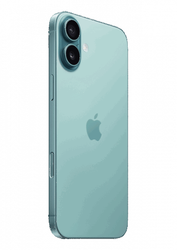 Visuel iPhone 16 Plus Sarcelle 3/4 dos