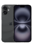Visuel iPhone 16 Plus Noir de face et de dos