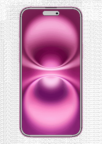 Visuel iPhone 16 Plus Rose de face et de dos