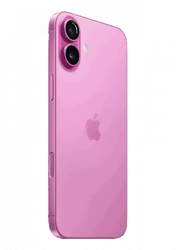 Visuel iPhone 16 Plus Rose de face et de dos