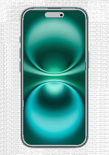 Visuel iPhone 16 Sarcelle de face