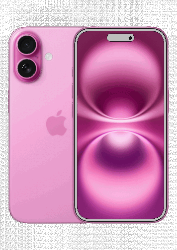 Visuel iPhone 16 Rose de face et de dos