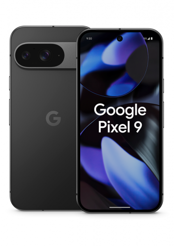 Google Pixel 9 noir obsidienne face et dos