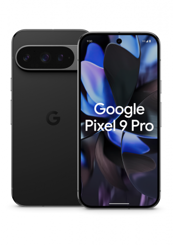 Google Pixel 9 Pro noir obsidienne face et dos