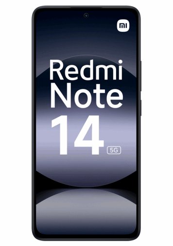 Visuel de face du Xiaomi Redmi Note 14 5G Noir 