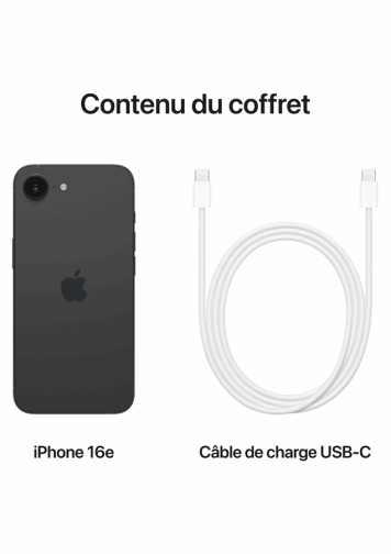 Apple iPhone 16e Noir 128 Go