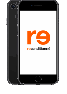 Visuel iPhone SE 2022 noir reconditionné Orange