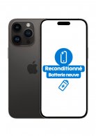 iPhone 14 Pro Max Noir 128 Go Reconditionné Très Bon état Batterie Neuve