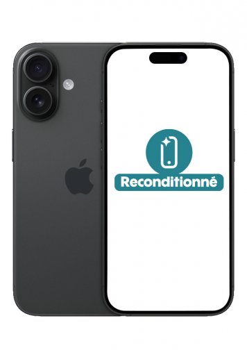 iPhone 16 Noir 128Go Reconditionné Excellent état