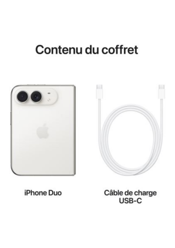 Apple iPhone Duo Blanc stellaire 256 Go