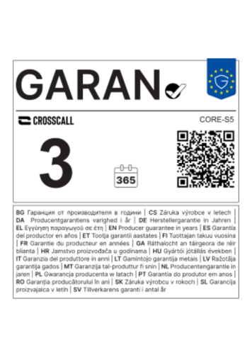 Label durabilité Crosscall CORE-S5